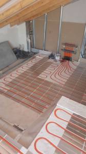 installation d'un chauffage au sol