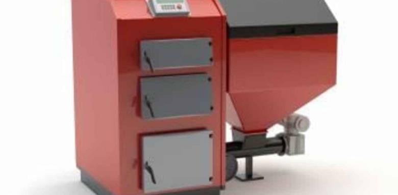 La chaudière à granule avec son réservoir Angoulins