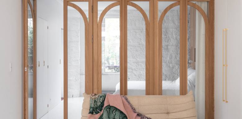 Verrière bois style Art Déco