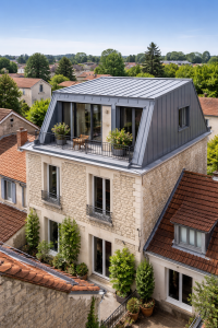projet de surélévation de maison à Rambouillet