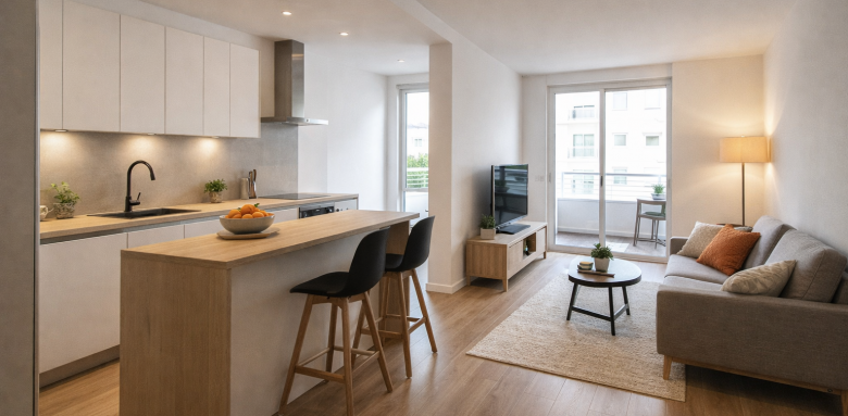 Cuisine ouverte appartement ouest lyonnais 69000