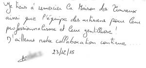 témoignage cliente