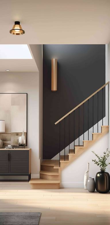 Escalier design avec garde-corps métal à Francheville 69340