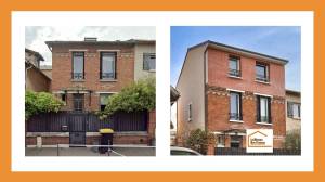 Avant - après la surélévation de maison