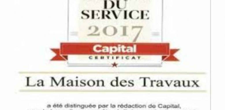 La Maison Des Travaux leader du service selon capital 2017 à Blois