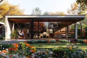 jonction entre une maison et une extension