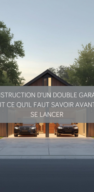 Construction d’un double garage accolé à une maison