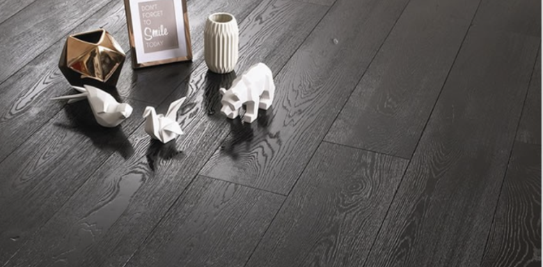 Parquet contrecollé chêne rustique charbon - Tropical Woods
