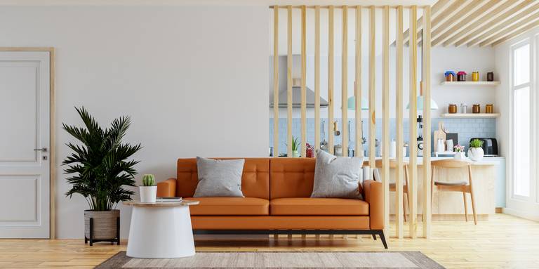 Un living room bien pensé qui sépare les fonctions