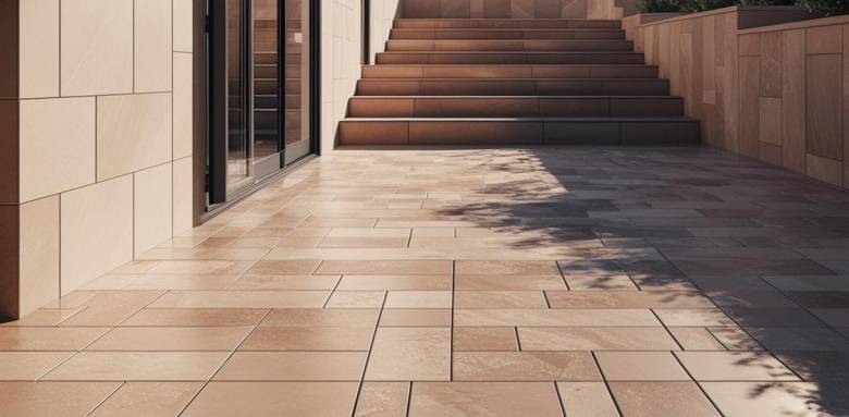 Terrasse en carrelage