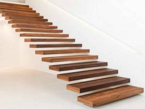 escalier suspendu bois