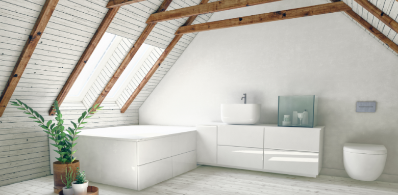 Aménager une salle de bain sous les combles à Poissy