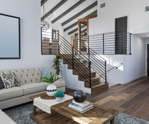 Escalier avec contremarches