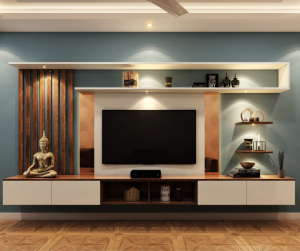 Installer un meuble TV sur mesure salon Haguenau
