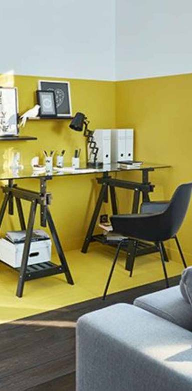 Aménagement coin bureau dans le salon, délimitation d'espace - Nantes 44