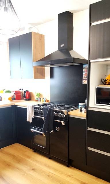 Modernisation de cuisine avec mobilier de cuisine noir - Valence 26