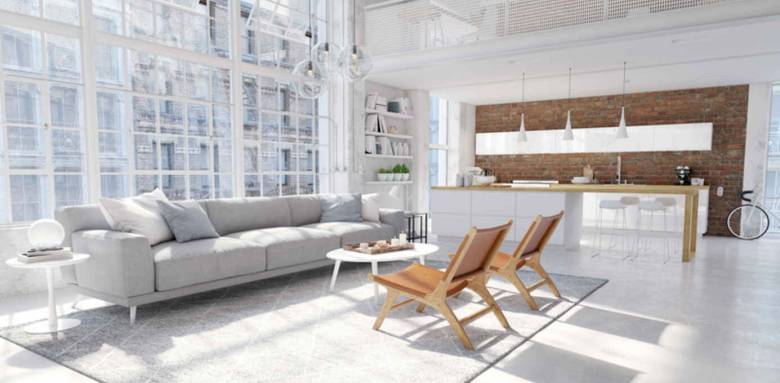 Loft avec lumière naturelle