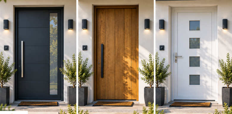 Rénovation et matériaux porte d'entrée à Sautron