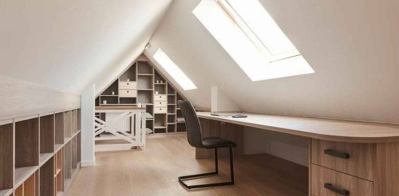 aménagement bureau sous les combles