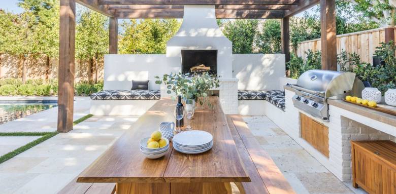 cuisine extérieure couverte