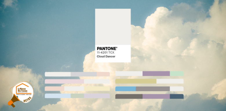  couleur Pantone 2026 Cloud Dancer, décoration intérieure Chamonix, design blanc aérien Sallanches, tendance déco Megève, aménagement intérieur Praz-sur-Arly, La Maison des Travaux Chamonix Mont-Blanc