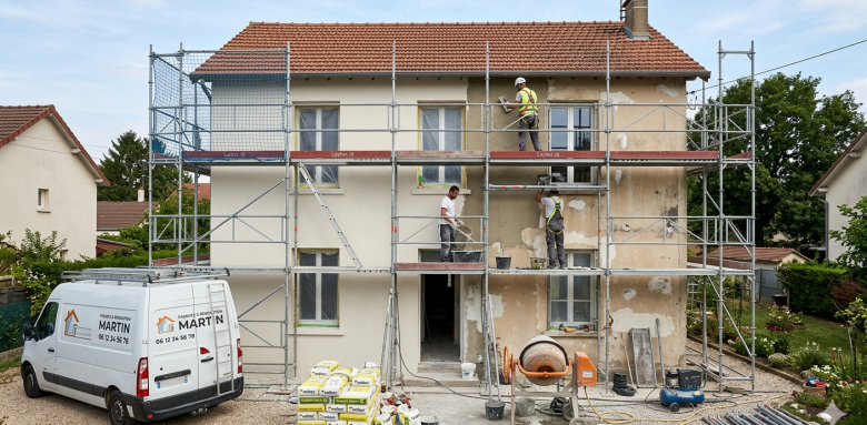 Réalisation d'un ravalement de façade
