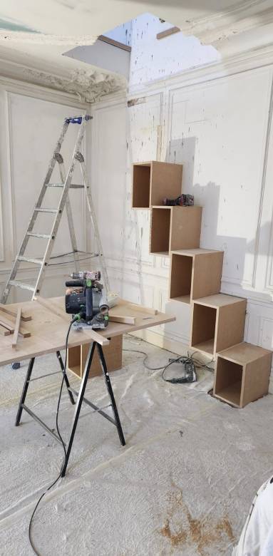  Construction d'un escalier sur mesure et gain de place