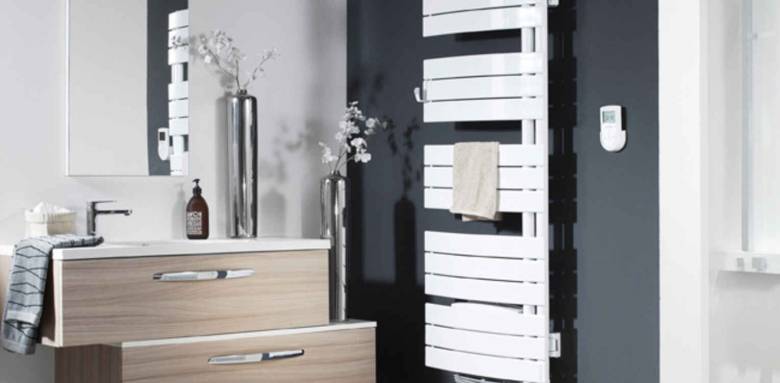 sèche-serviettes marron pivotant, Atlantic