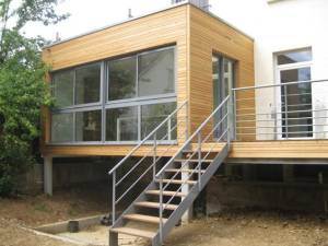 Extension bois sur pilotis Haguenau