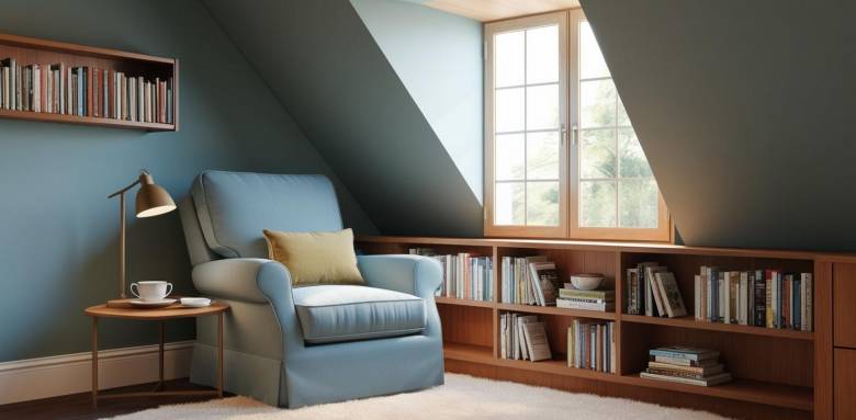 Aménagement de combles en coin lecture - Nantes 44