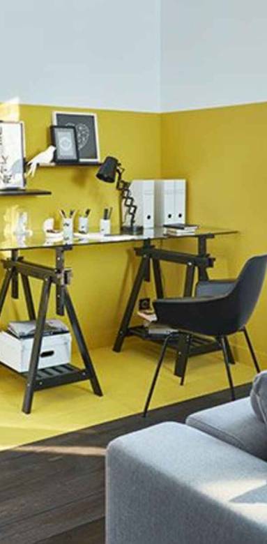 Aménagement coin bureau dans le salon, délimitation d'espace - Nantes 44