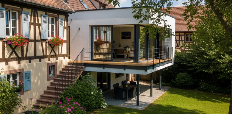 Illustration terrasse extension