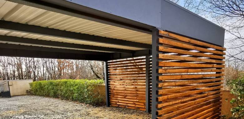 Création de carport à ossature métallique - Montauban 82