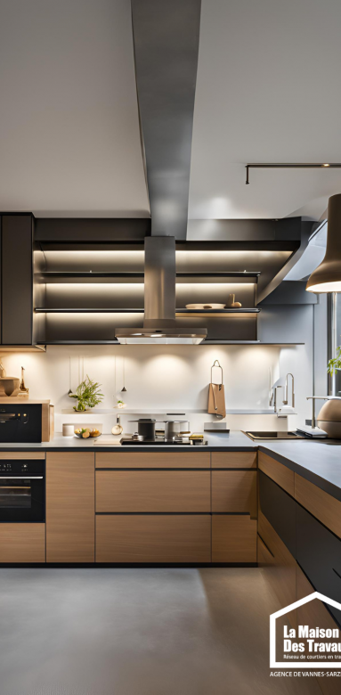 idee deco cuisine fermee bois