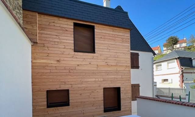 Bardage sur une maison à Trouville