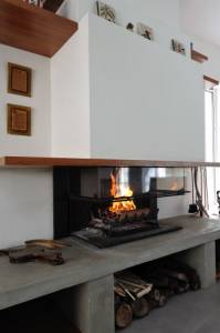 Cheminée à foyer ouvert 