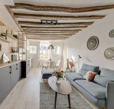 Inspiration scandinave dans un salon en long - Arras 62