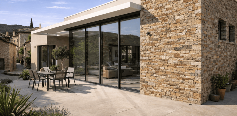 Revêtement de façade en parement décoratif extérieur - Solliès-Toucas 83