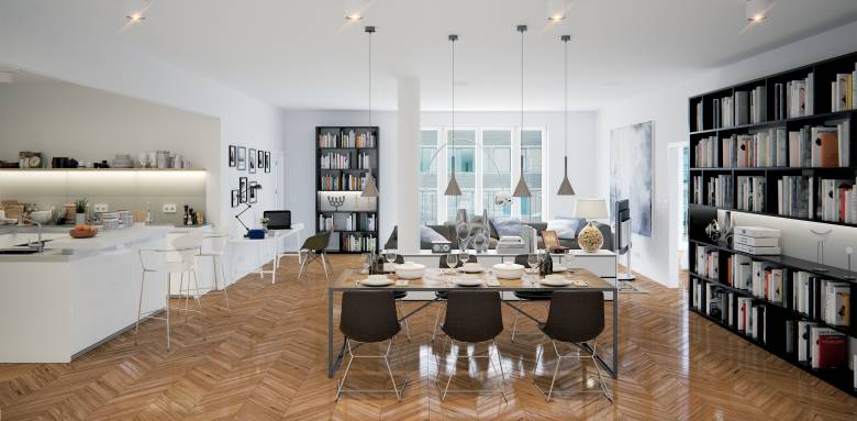 Rénovation d'appartement à Saint-Cloud (92210) - le séjour