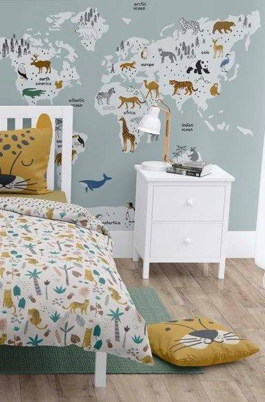 Papier-peint panoramique dans une chambre d'enfant Bouc-Bel-Air-13