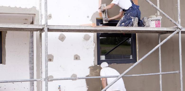 Ravalement de façade chantier