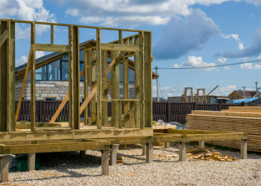 Extension bois pilotis Noisy-le-Grand