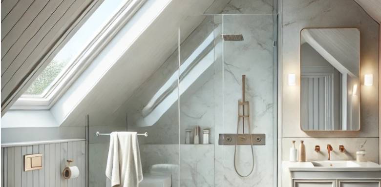 Salle de bain sous pente