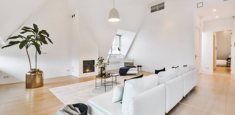 aménagement des combles salon à paris 17
