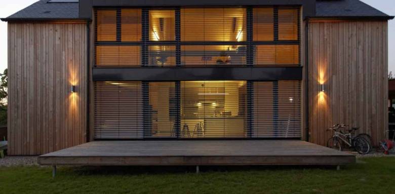 mmaison passive - éclairage nocturne - 