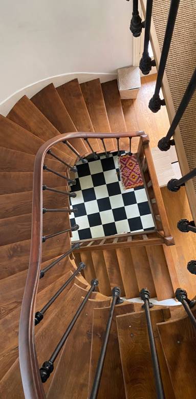 escalier bois rénové