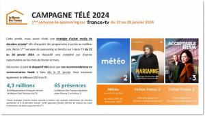 La Maison Des Travaux lance sa campagne de sponsoring 2024 sur France Tv !