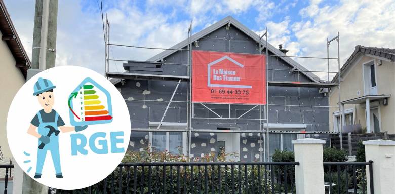 Rénovation énergétique avec pose d'une ITE par un artisan RGE à Montgeron