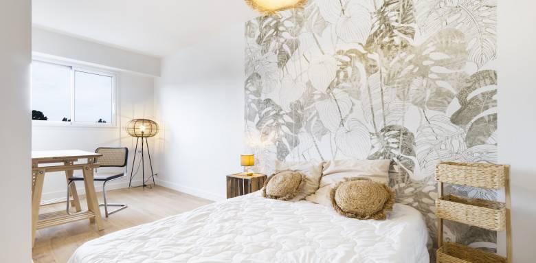 Papier peint en tête de lit