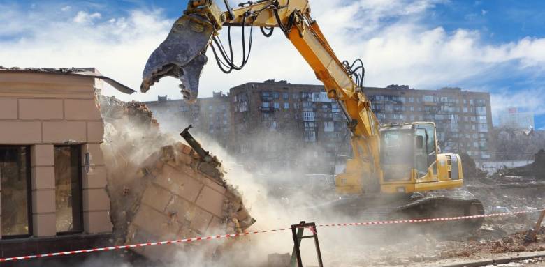 La démolition d'une maison